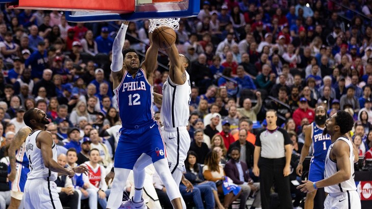 Фрагмент матча 1/8 финала «Филадельфия» — «Бруклин»