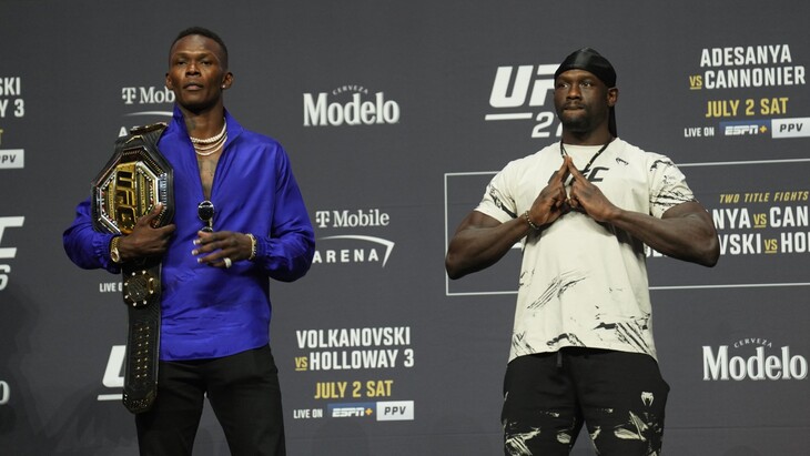 Исраэль Адесанья и Джаред Каннонир