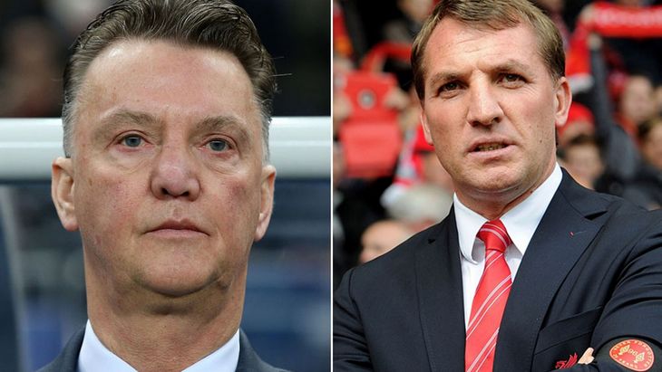 Брендан Роджерс (справа) и Луи ван Гал готовятся к новой схватке