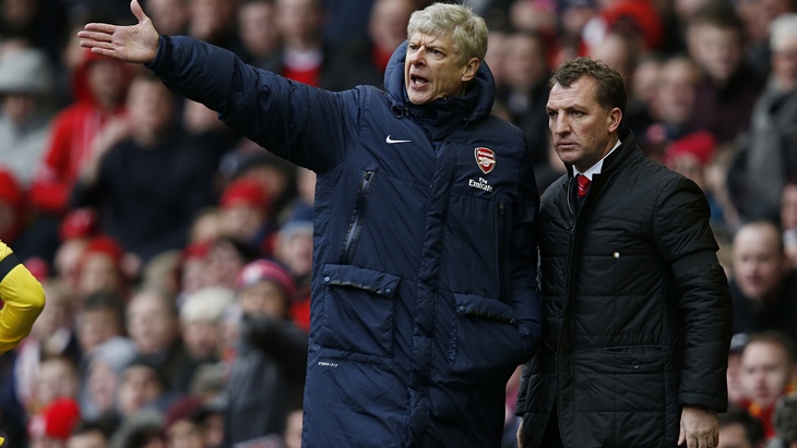 Венгер (слева) и Роджерс готовятся к новой битве