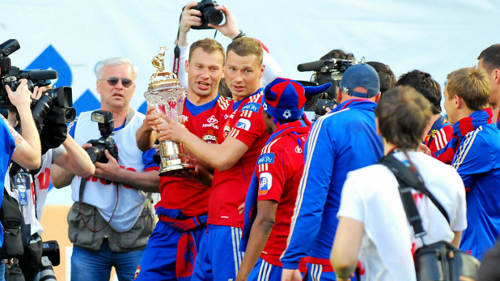 ЦСКА празднует пятое чемпионство