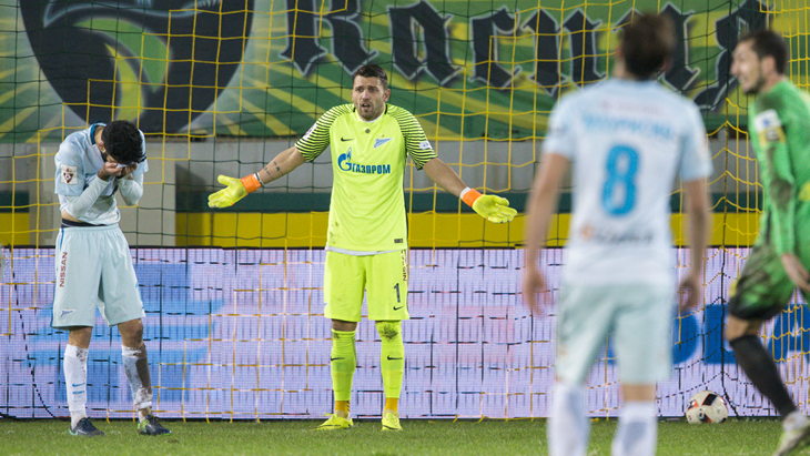 «Зенит» проиграл «Анжи» в Кубке России