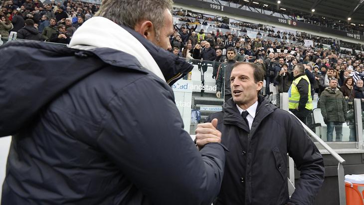 Дуэль Михайловича (слева) и Аллегри произойдет в рамках туринского дерби