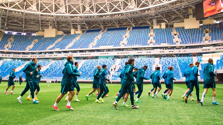 Футболисты «Зенита» на «Крестовском»