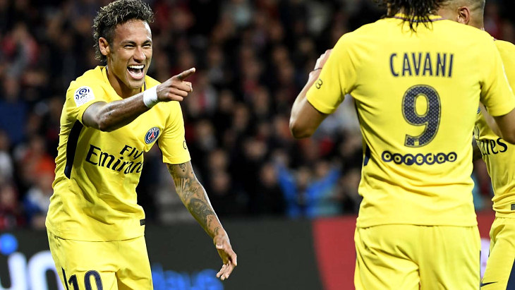 Неймар и Эдинсон Кавани