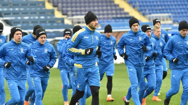 Футболисты сборной Украины