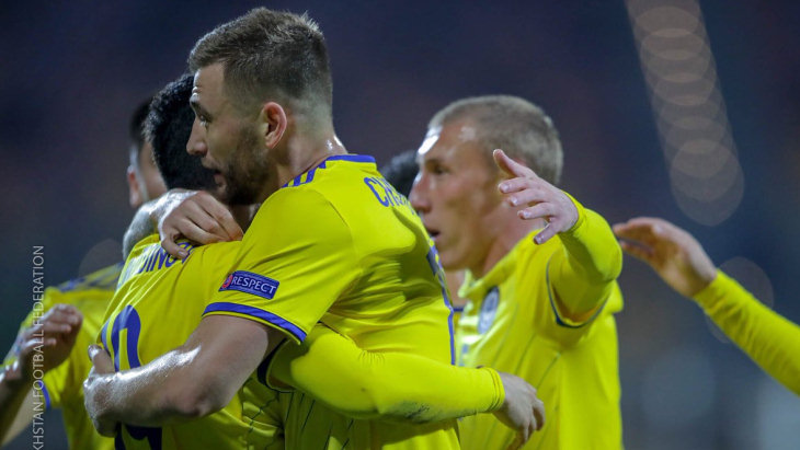 Футболисты сборной Казахстана