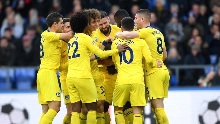 «Челси» празднует забитый гол