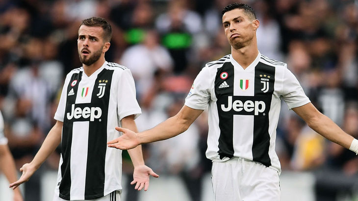 Миралем Пьянич и Криштиану Роналду