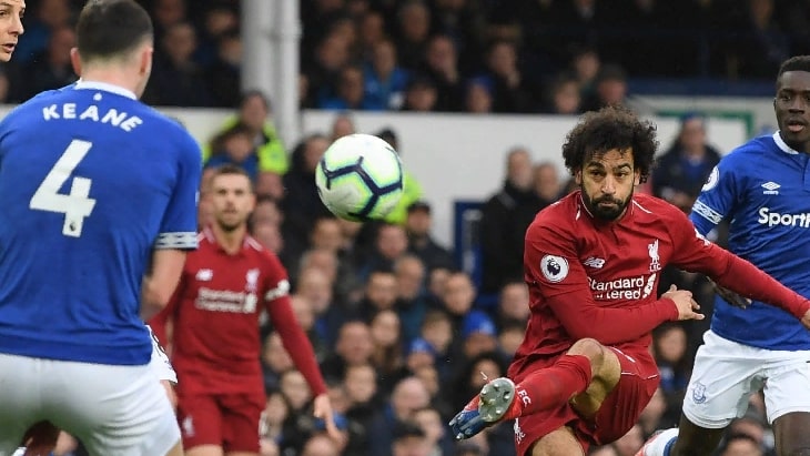 Салах в матче против «Эвертона»