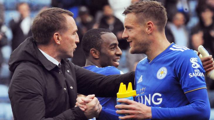 Брендан Роджерс и Джейми Варди