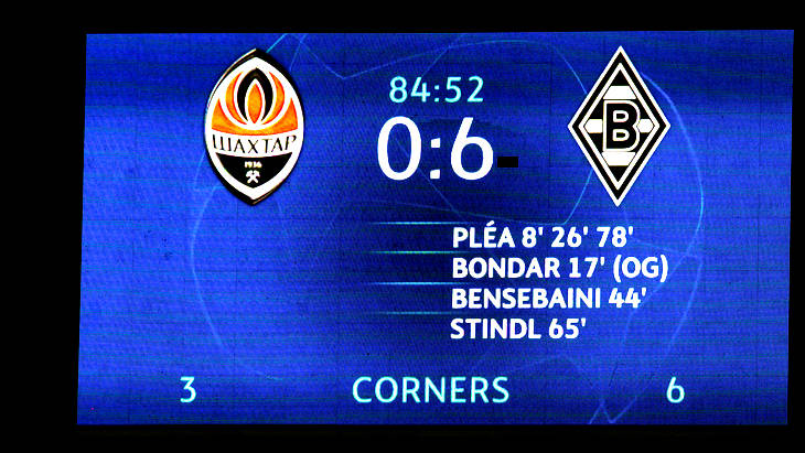 «Шахтер» потерпел сокрушительное поражение в домашнем матче с «Боруссией» Менхенгладбах