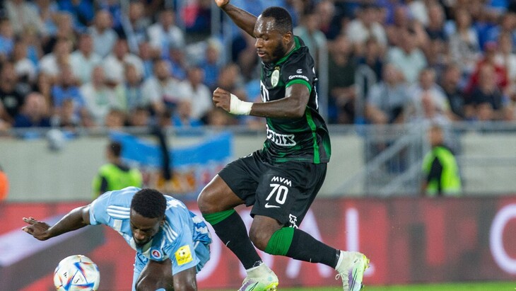 Фрагмент матча «Слован» — «Ференцварош»