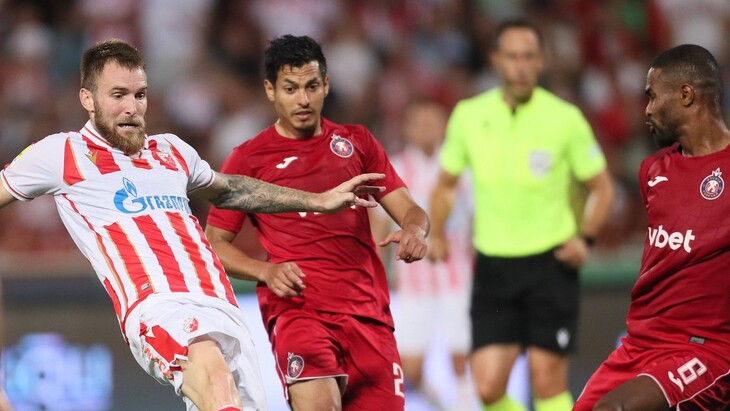 Фрагмент матча «Црвена Звезда» — «Пюник»