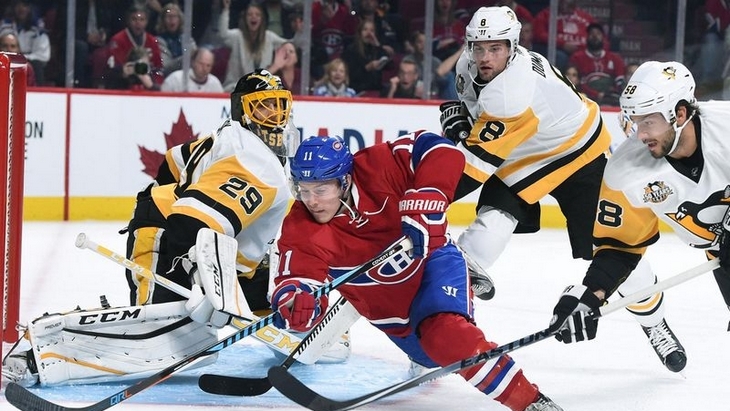 борьба на пятаке в матче «Монреаль» — «Питтсбург»