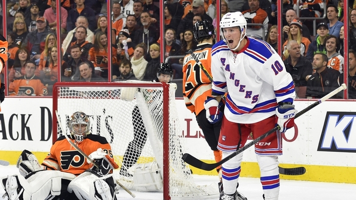 «Нью-Йорк» Рейнджерс забрасывает «Филадельфии»