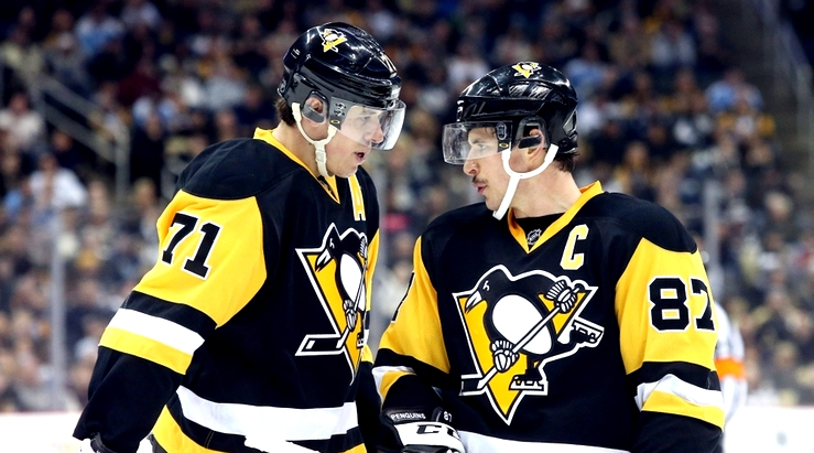 Евгений Малкин и Сидни Кросби