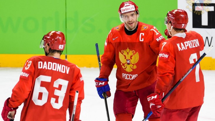 Евгений Дадонов, Павел Дацюк и Кирилл Капризов