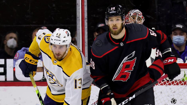 «Каролина» в матче с «Нэшвиллом» 16 апреля