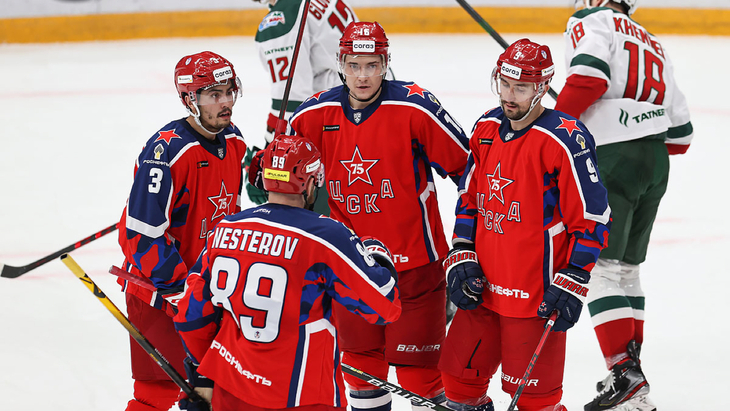 ЦСКА в матче с «Ак Барсом»