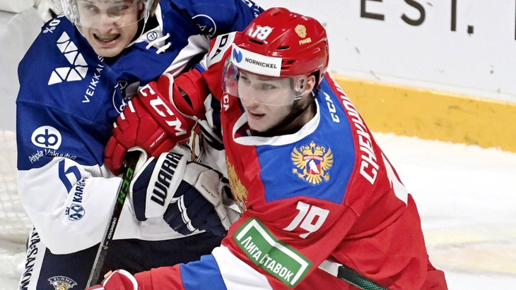 Иван Чехович в матче с Финляндией