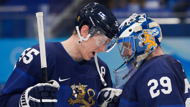 Финляндия в матче со Словакией