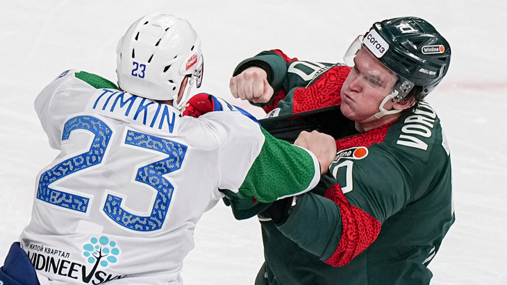 Матч между «Ак Барсом» и «Салаватом» в Казани