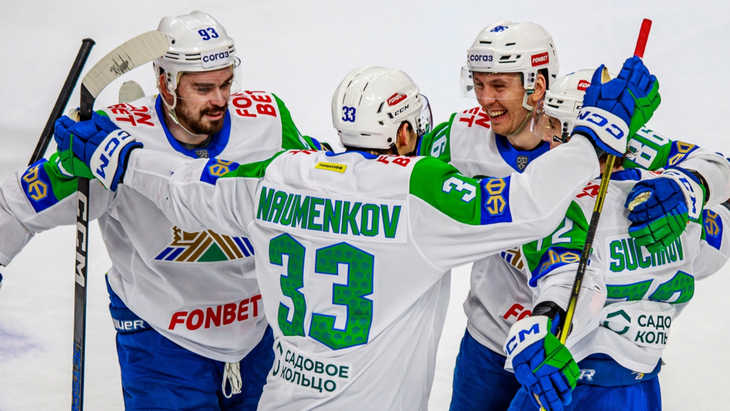 «Салават Юлаев» в матче с «Витязем»