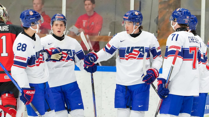 Сборная США в контрольной встрече с Канадой