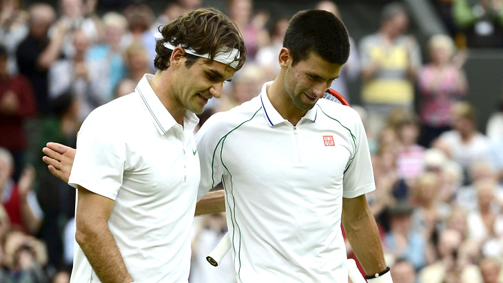 Роджер Федерер и Новак Джокович