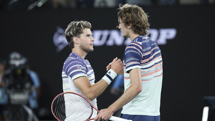 Доминик Тим и Александр Зверев