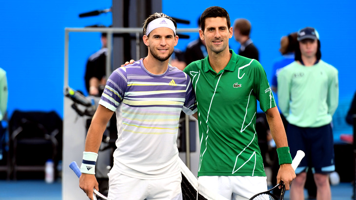 Доминик Тим и Новак Джокович