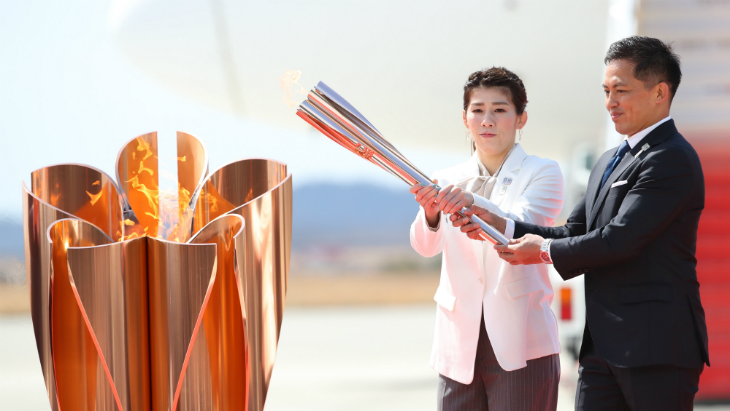 Олимпийский огонь в Токио