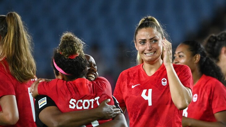 Футболистки сборной Канады